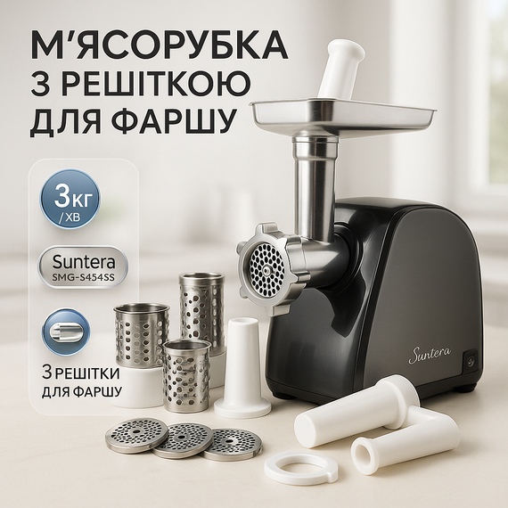 М'ясорубка 3в1 м'ясорубка для дому, Електром'ясорубка з насадками для овочів 'помідорів QS-41
