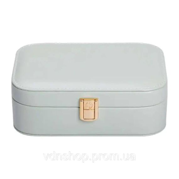 Шкатулка для украшений из эко кожи 15×10×5 см с зеркалом органайзер для ювелирных изделий HP-5-33TU | Зображення 4