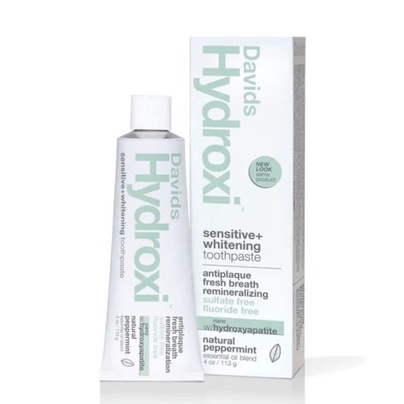 Зубна паста Davids Hydroxi Sensitive+ Whitening з наногідроксиапатитом зі смаком перцевої м'яти, 113 грам | Зображення 1