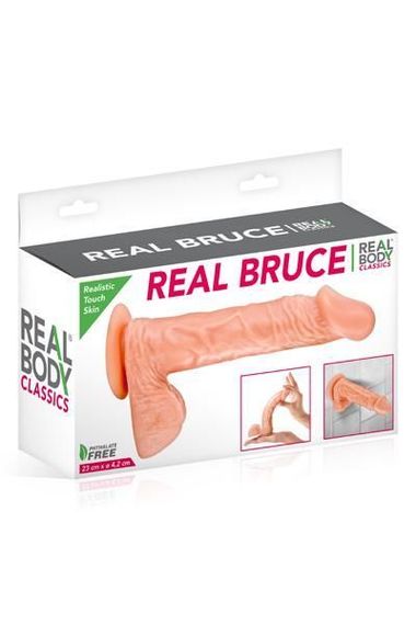 Фалоімітатор Real Body — Real Bruce Flesh, TPE, діаметр 4,2 см | Зображення 2