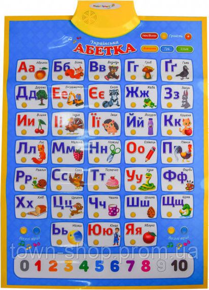 Детский интерактивный плакат "Абетка" PL-719-57 на укр. языке | Зображення 2