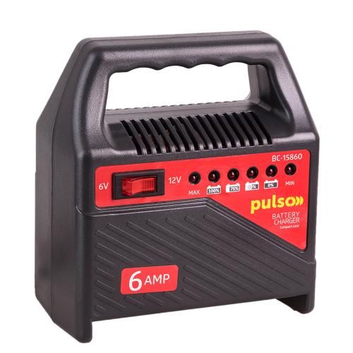 Зарядний пристрій PULSO BC-15860 6&12V/6A/15-80AHR/світлодіодн.індик. | Зображення 2