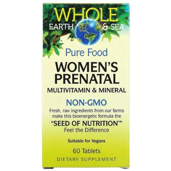 Витамины для беременных Natural Factors Whole Earth & Sea Women's Prenatal Multivitamin & Mineral 60 Tabs