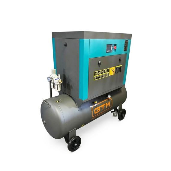 Компрессор высокого давления винтовой масляный GTM DLG5.5V/inv (200 л, 680 л/мин, 5.5 кВт, 380-400 В, инвертор) | Зображення 1