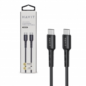 Кабель USB PD Type-C/Type-C Havit HV-CB6235 3,0A 1м чорний