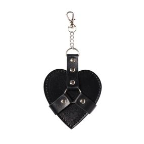 Брелок на карабіні для ключів Art of Sex Chained Heart, Чорний