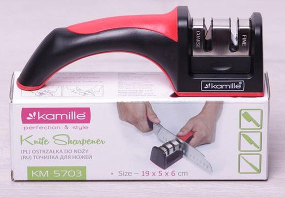 Точило для ножів Kamille 19х5.х6см з двома видами точил | Зображення 3