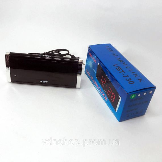 Часы с светящимся дисплеем VST-730-4, Светодиодное табло часы Настольные с функцией подсветки IZ-53