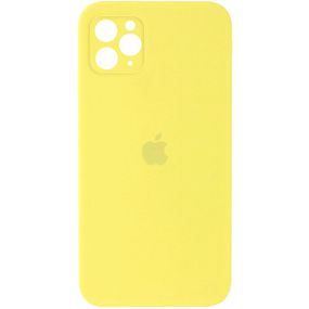 Чохол Silicone Case Square Full Camera Protective (AA) для Apple iPhone 11 Pro (5.8") Жовтий / Yellow