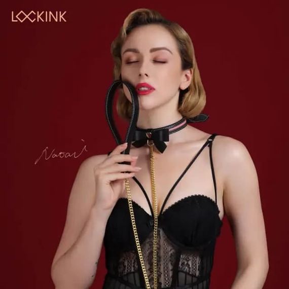 Нашийник з повідцем LOCKINK SEVANDA Love Heart Butterfly Leather Collar Set Чорний One Size | Зображення 7