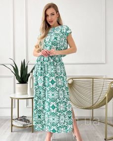 Платье для женщин цвет зеленый размеры S, 3XL, M, L, XXL, XL FI_007096