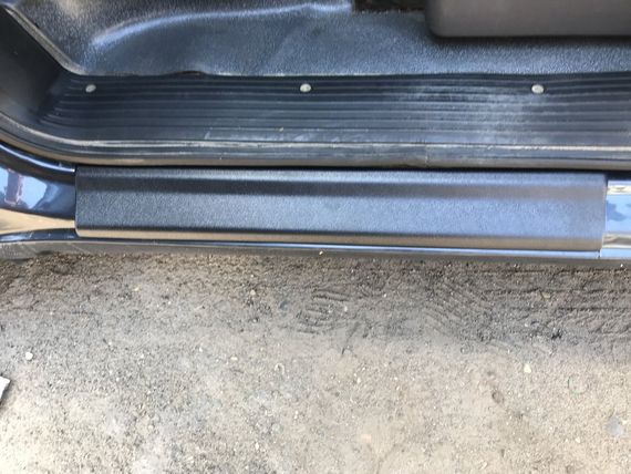 Накладки на пороги ABS (2 шт, пластик) Глянцеві для Mercedes Vito W638 1996-2003 років | Зображення 5