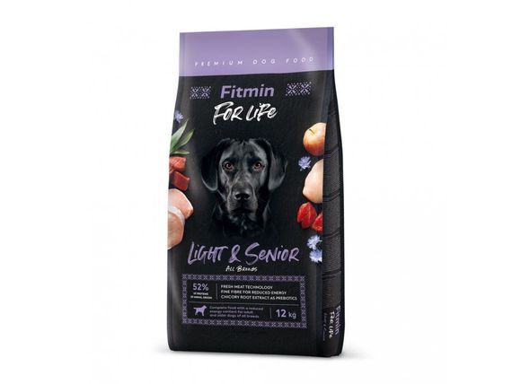 Fitmin dog For Life Light & Senior (для малорухливих та собак старшого віку), 12 кг | Зображення 1