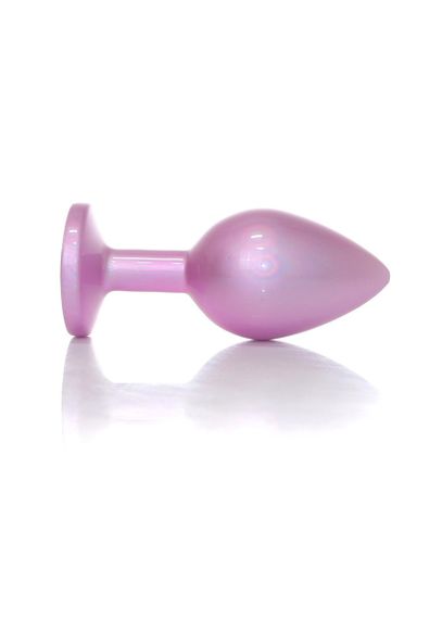 Анальна металева пробка Plug-Jewellery Pearl Pink PLUG- Clear M Sex Aura | Зображення 7