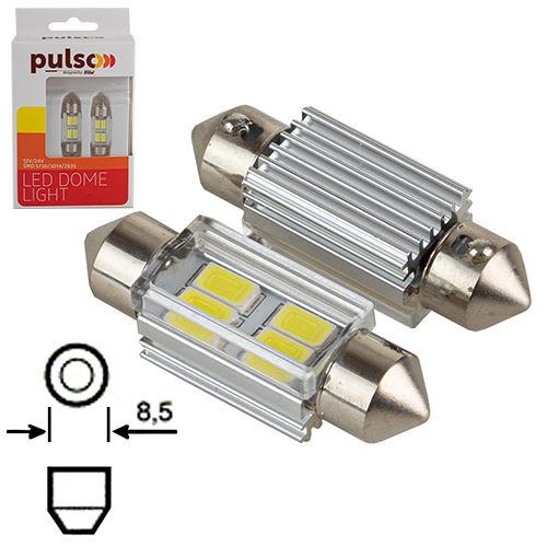 Лампа PULSO/софітні/LED SV8.5/T11x36mm/4 SMD-5730/9-18v/130Lm