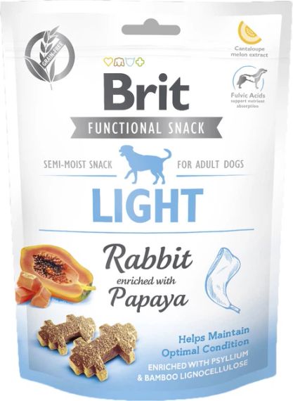 Функціональні ласощі для собак Brit Care Light з кроликом та папаєю, 150 г