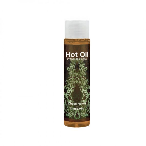 Согревающее съедобное массажное масло вкус: шоколад-мята HOT OIL, 100 мл Nuei (Испания) Sex Aura | Зображення 1