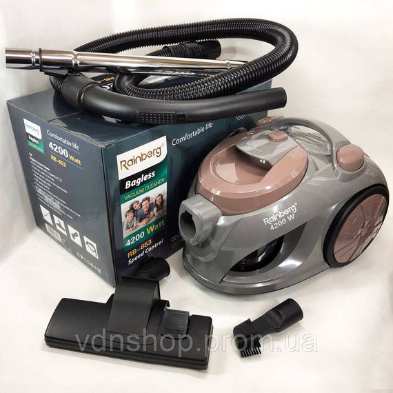 Хороший пилосос для прибирання в домашніх умовах Rainberg RB-653 2500Вт, Зручний пилосос для прибирання FW-20 | Зображення 6
