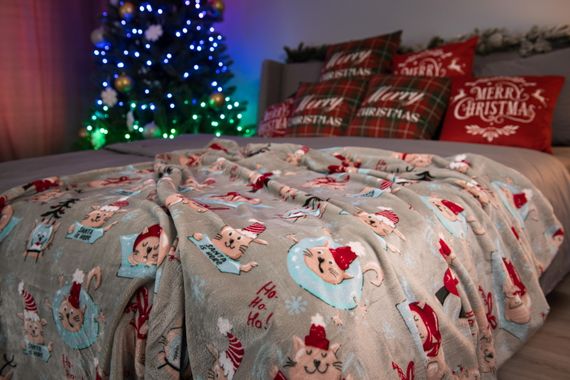 Плед Ardesto Flannel 160х200см, різдвяні котики (ART0120PB) | Зображення 3