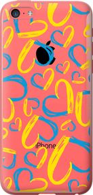 Чехол на iPhone 5c Сердца UA "5292u-23-17620"