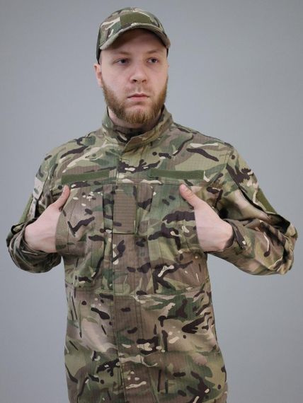 Тактический костюм ВСУ рип-стоп Мультикам, Армейский костюм мультикам с липучками под шевроны для военных | Зображення 3