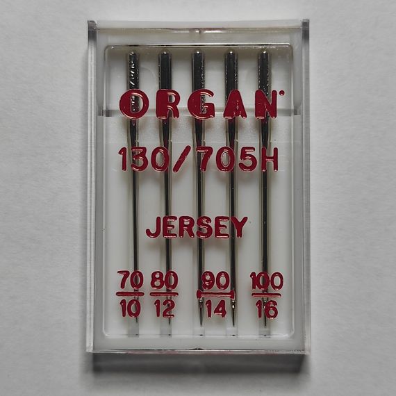 Голки для вязаних та трикотажних тканин ORGAN Jersey №70/80/90/100 бокс 5 штук для побутових швейних машин (6695) | Зображення 1
