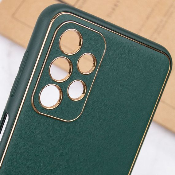 Шкіряний чохол Xshield для Samsung Galaxy A23 4G Білий / White Зелений/Army green | Зображення 4