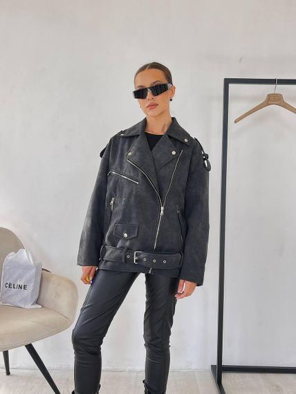 Косуха Oversize жіноча колір графіт M-L