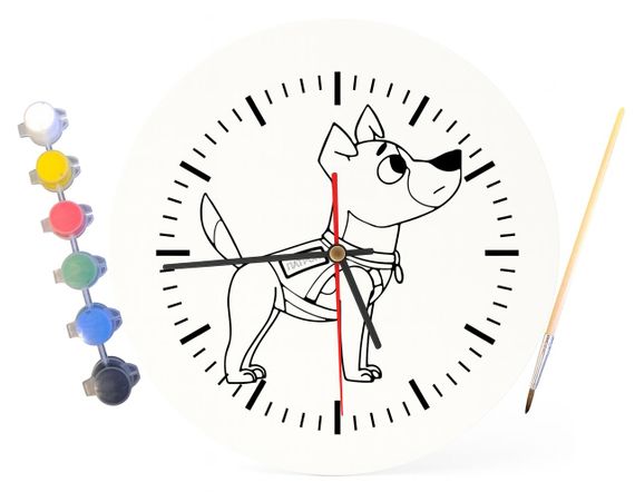 Детский набор для творчества часы раскраска Пес Патрон 30 см (Г0188) | Зображення 3