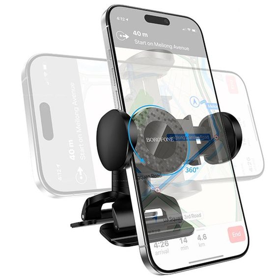 Автотримач для телефону Borofone BH142 Support pull clip Black (в консоль) | Зображення 3