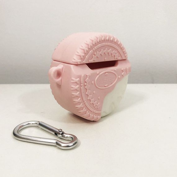 Чехол крутой силиконовый для Apple AirPods печенье. Цвет: розовый OH-84 | Зображення 1