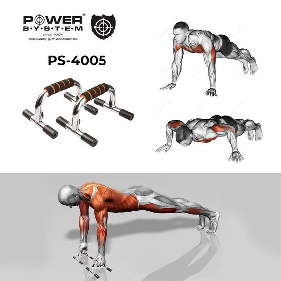 Упори для віджимань Power System PS-4005 Push Up Stand  (Прямі) | Зображення 3