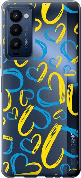 Чехол на Tecno Camon 18p CH7n Сердца UA "5292u-2525-17620"