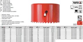 Пила кольцевая YATO кільцева бі-металева HSS M3 Ø=114 мм YT-3349