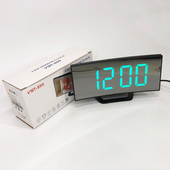 Годинник настільний VST-899-4 USB з зеленим циферблатом, Електронний настільний годинник light | Зображення 9