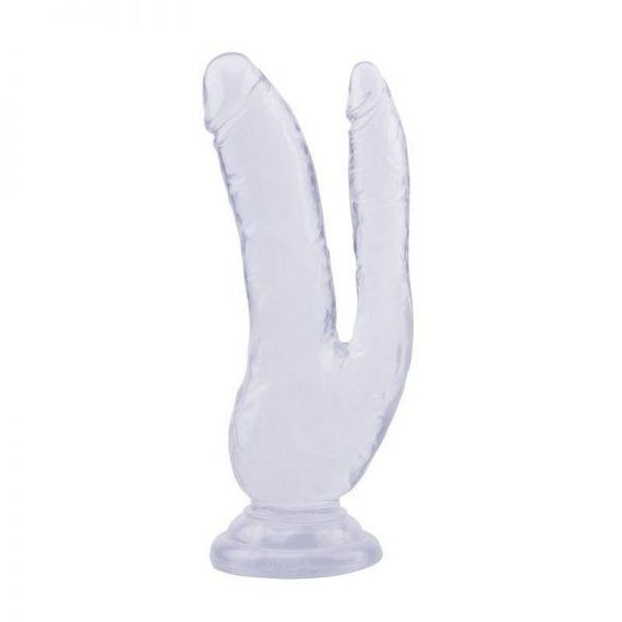 Фаллоимитатор двойной 8.0 Inch Dildo, Clear Sex Aura | Зображення 1