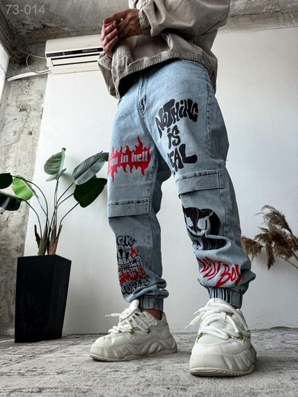 Джинси дтф , колір блакитний - 73-014