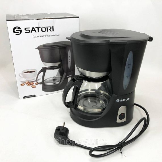 Електрокавоварка крапельного типу Satori SCM-600-PBL 650 Вт, Крапельна кавоварка з автовідключенням XP-13 | Зображення 3