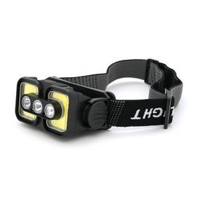 Налобний ліхтарик Voltronic K361,1 Cob, 3 Led+Red, 5 режими, корпус-пластик, водостійкий, ip44, живлення АКБ вбудований, USB
