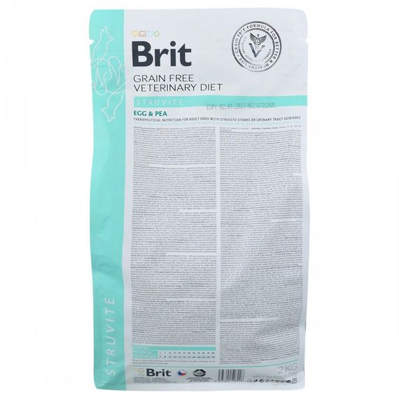 Корм сухий Brit Grain Free VetDiet Dog Struvite для собак з сечокам_яною хворобою з яйцем індичкою горохом гречкою 2 кг | Зображення 5