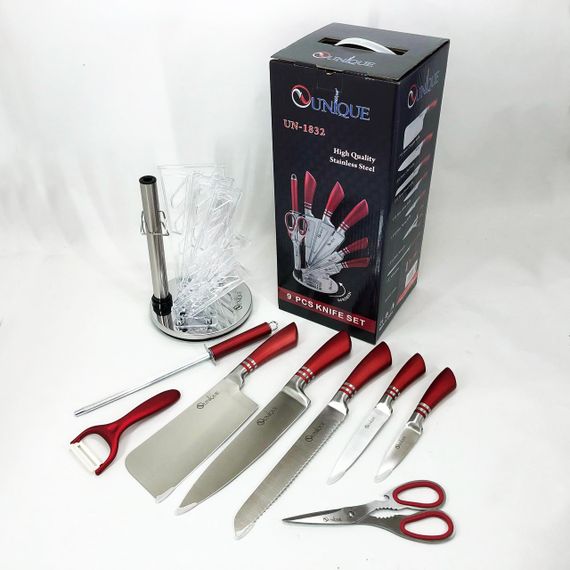 Наборы ножей UNIQUE, Китайские кухонные ножи, Кухонный набор ножей для нарезки, Хорошие кухонные ножи LD-81 | Зображення 3