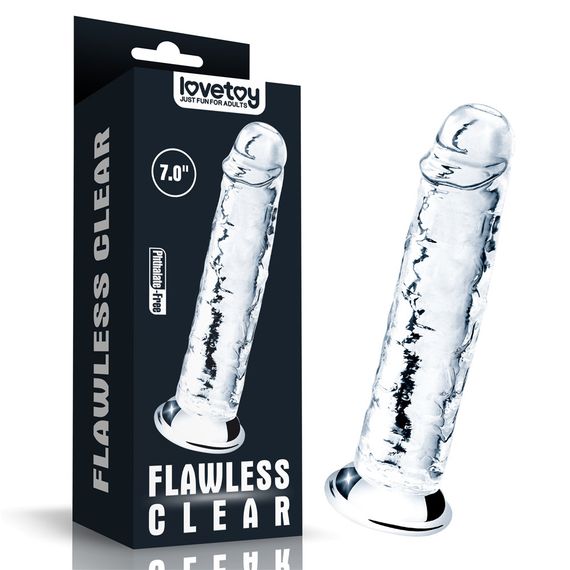 Фалоімітатор - Flawless Clear Dildo 7" Clear Sex Aura