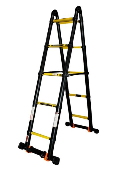 Драбина універсальна телескопічна GTM KME3042B 2x5 алюмінієва, 4200 мм (39420)