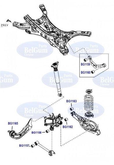 Сайлентблок тяги задньої Mazda 3 6 CX-5 12- BG1160 | Зображення 4
