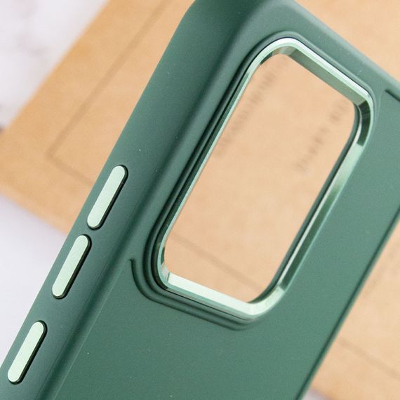 TPU чехол Bonbon Metal Style для Xiaomi Redmi 10C Силикон, Зеленый / Pine green | Зображення 3
