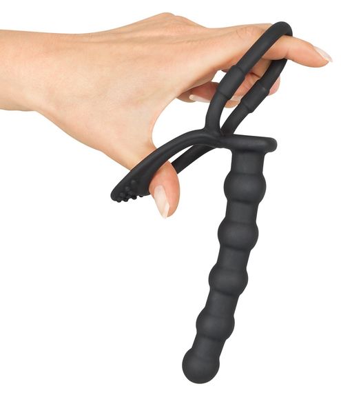 Насадка для подвійного проникнення - Black Velvets Cock & Ball Ring | Зображення 5