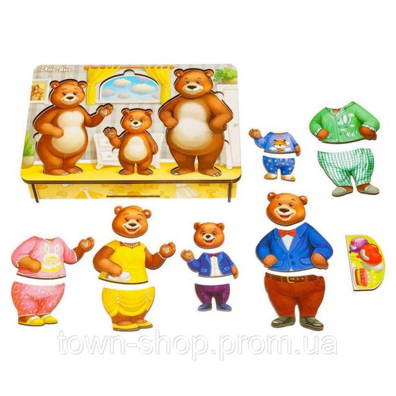 Настольная игра "Одень мишек" Ubumblebees (ПСД192) PSD192 деревянная | Зображення 3