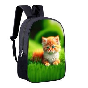 Рюкзак детский с котом 34х27 см,ранец городской с котиком для мальчика,девочки (00482)