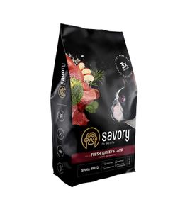 Корм Savory Adult Small Breed Fresh Turkey & Lamb сухий з індичкою та ягнятком для собак дрібних порід 8 кг