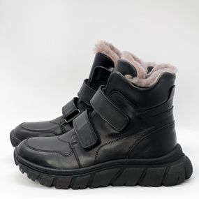 Черевики зимові дитячі хутро 587038 Чорні 31 32 33 34 36